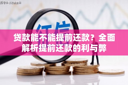 谯城贷款能不能提前还款？全面解析提前还款的利与弊