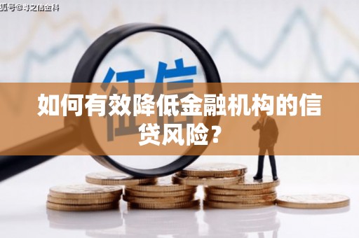 谯城如何有效降低金融机构的信贷风险？