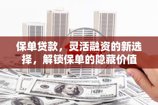 谯城保单贷款，灵活融资的新选择，解锁保单的隐藏价值