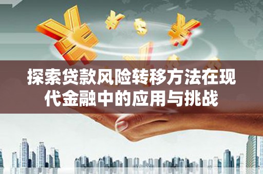 谯城探索贷款风险转移方法在现代金融中的应用与挑战