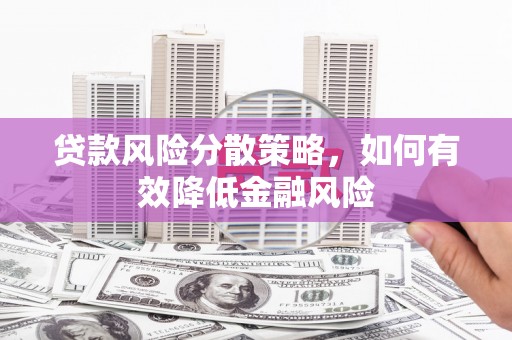 谯城贷款风险分散策略，如何有效降低金融风险