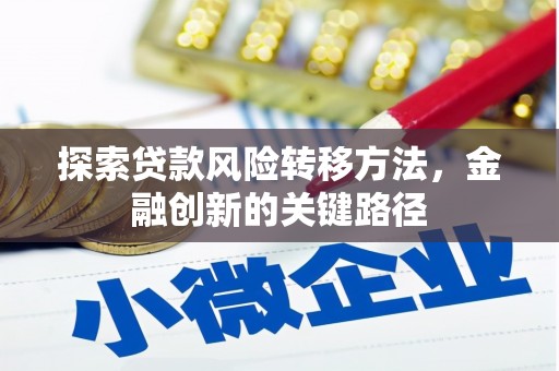 谯城探索贷款风险转移方法，金融创新的关键路径
