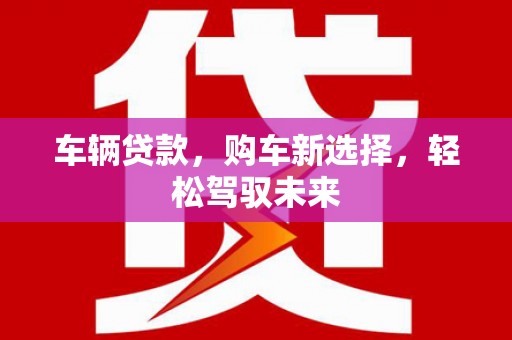 谯城车辆贷款，购车新选择，轻松驾驭未来