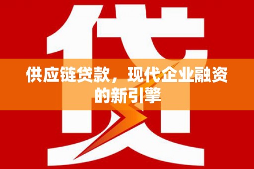 谯城供应链贷款，现代企业融资的新引擎
