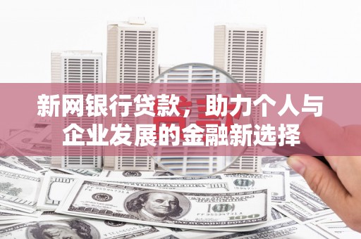 谯城新网银行贷款，助力个人与企业发展的金融新选择