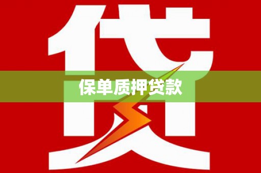 谯城保单质押贷款