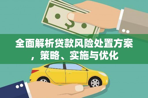 谯城全面解析贷款风险处置方案，策略、实施与优化