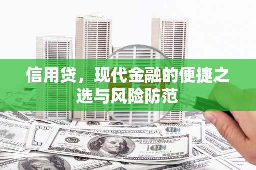 谯城信用贷，现代金融的便捷之选与风险防范