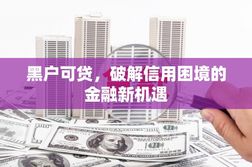 谯城黑户可贷，破解信用困境的金融新机遇