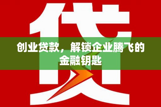 谯城创业贷款，解锁企业腾飞的金融钥匙